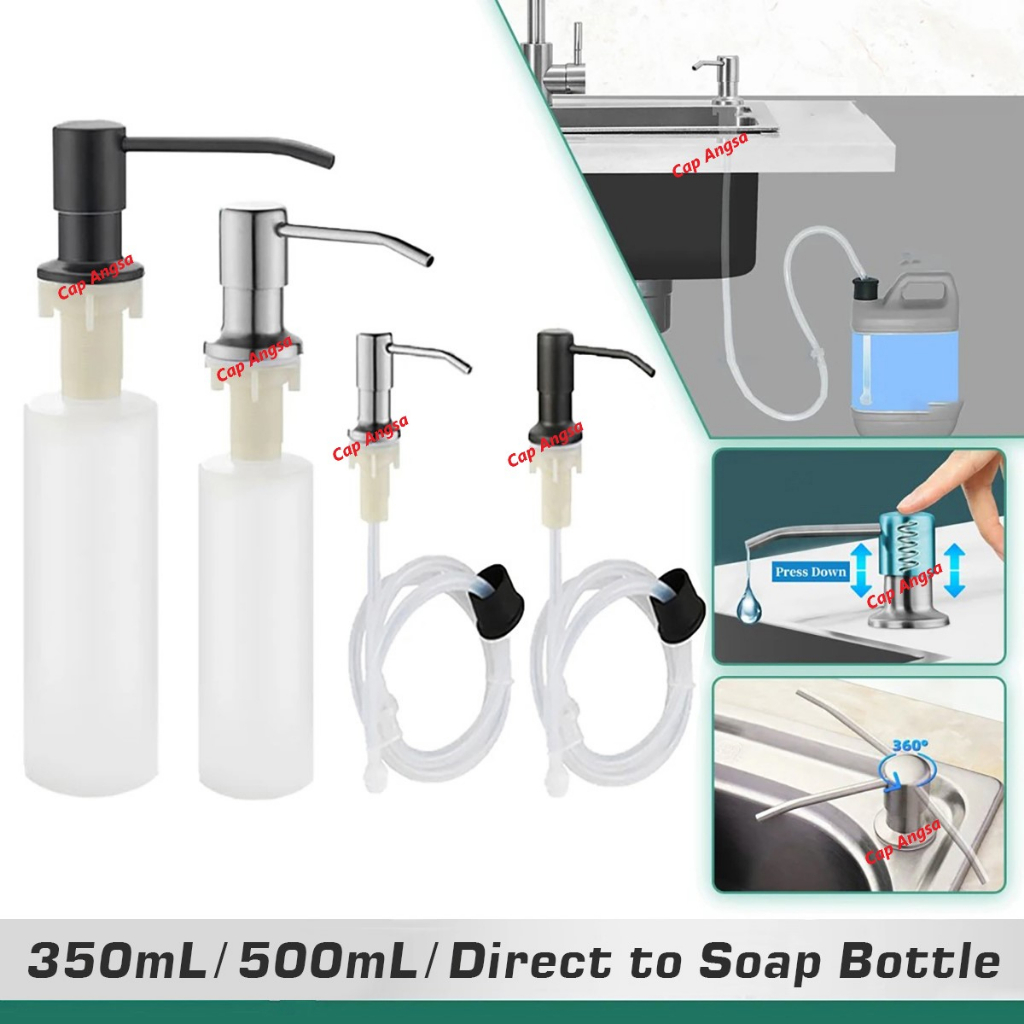 TEMPAT SABUN CAIR TANAM DISHWASHING LIQUID DISPENSER PUMP 350 500 DIRECT SOAP BOTTLE KITCHEN SINK