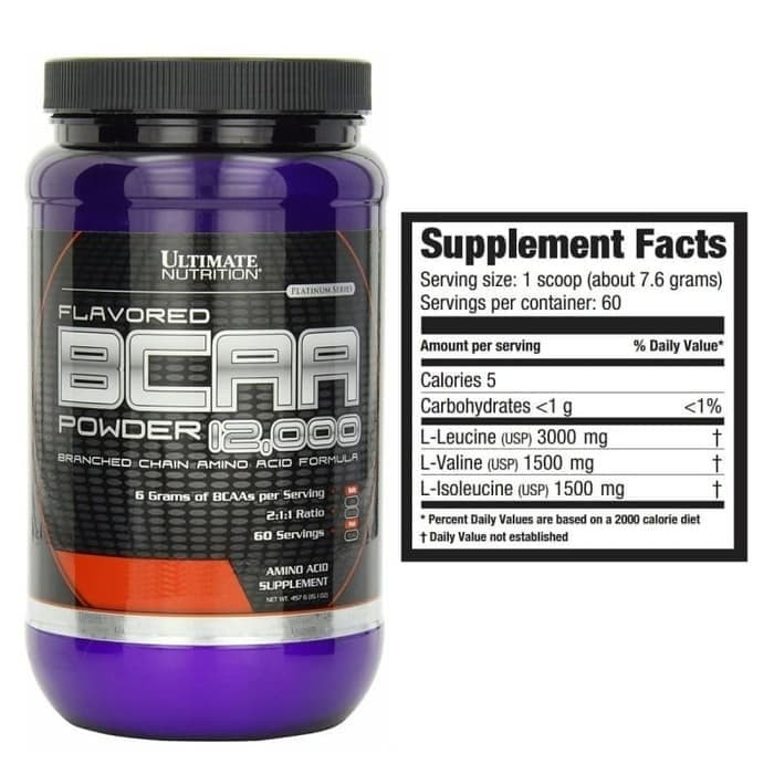(Bonus Shaker/Sample) Ultimate Nutrition Bcaa Powder 12000 60 Serving