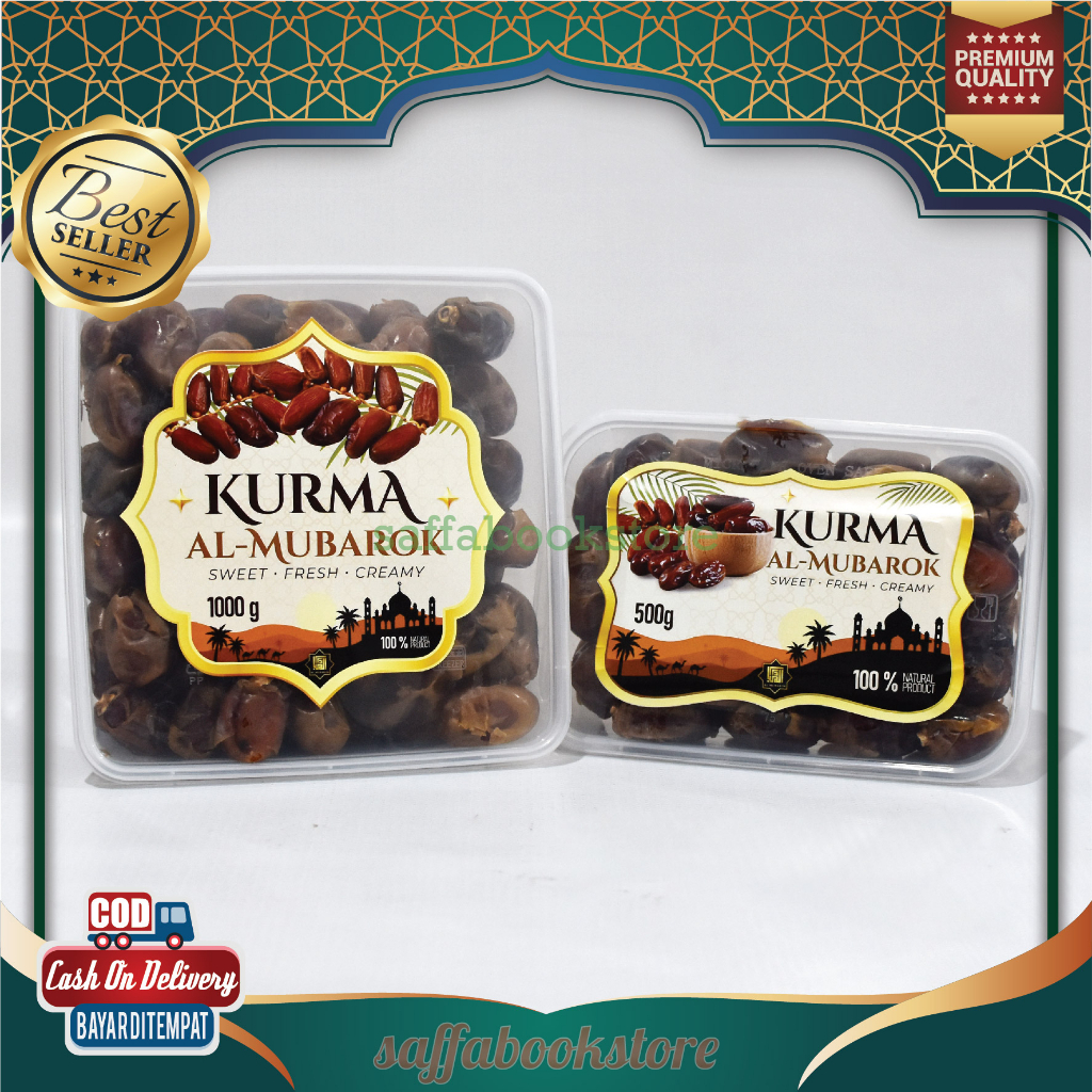 

Kurma 500gr Saad khalas Murah Al-Mubarok Sweet Fresh and Creamy Kering Premium