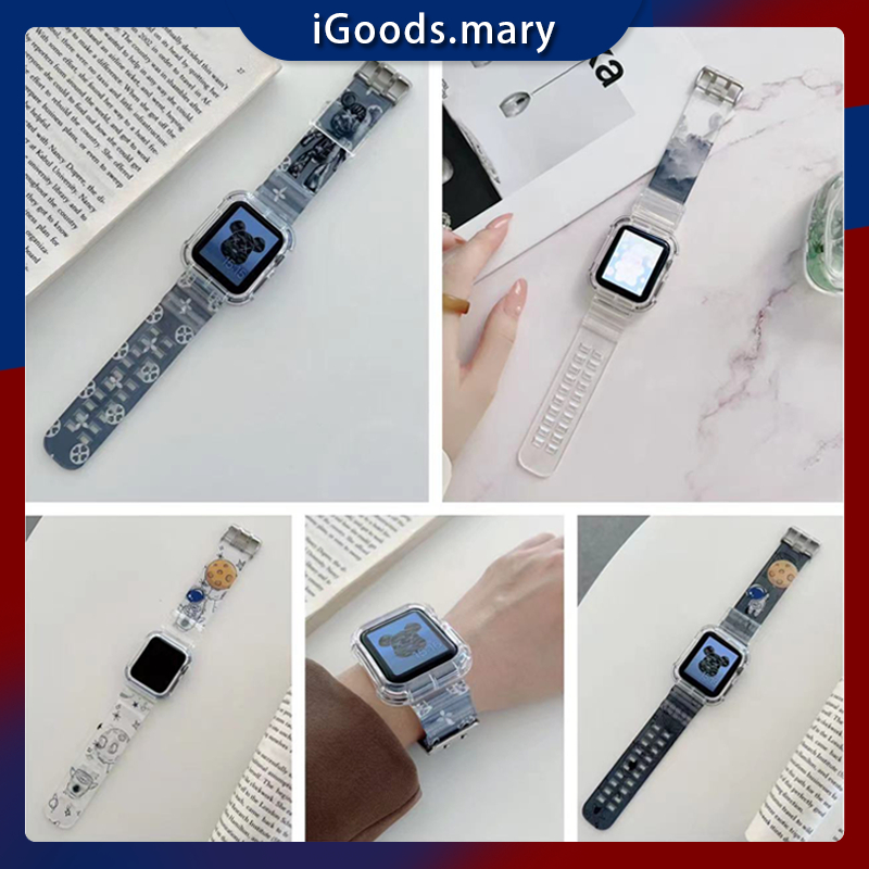 Full Protective Strap Apple Watch 4 5 6 7 iWatch Transparent TPU Soft  Band