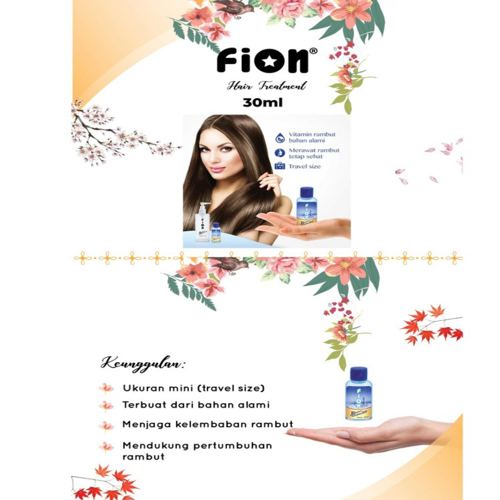 FION Perawatan Rambut 135 ML Hair Treatment Serum Vitamin Halal Pelebat Rambut Original Ori