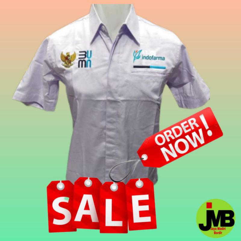 KEMEJA BUMN INDOFARMA BORDIR || SERAGAM INDOFARMA || BAJU INDOFARMA