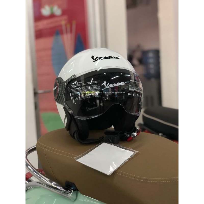 Helm Vespa visor helmet carbon white Original.