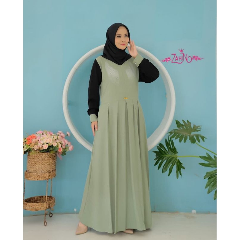 ALLIYA DRESS ORI ZAHIN, GAMIS ORI, GAMIS MUSLIM, BAJU LEBARAN