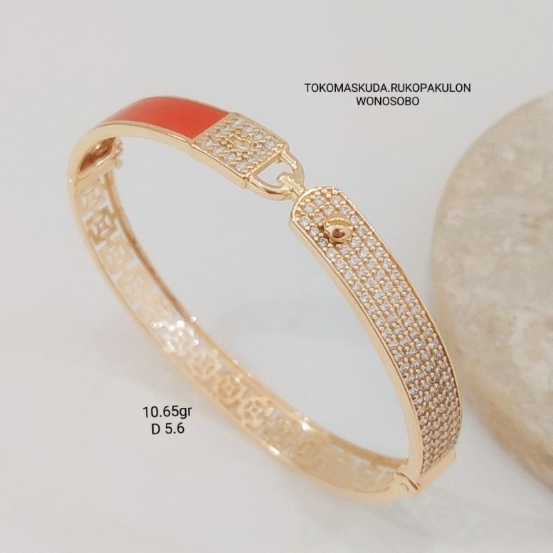 gelang oval dewasa (emas asli 8k)