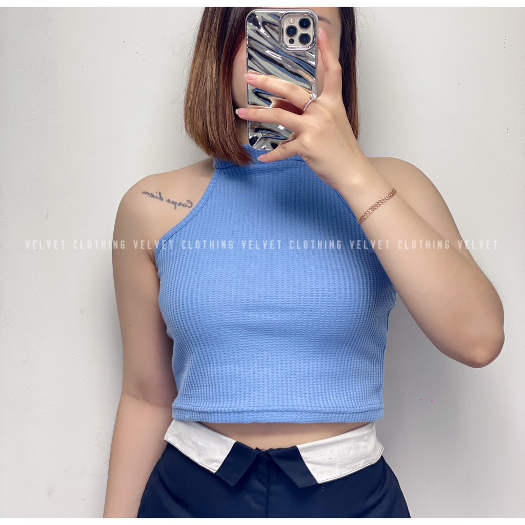 Tanktop Halter Neck Knit / Tank top Turtle neck Knit / Tanktop Korean 4810