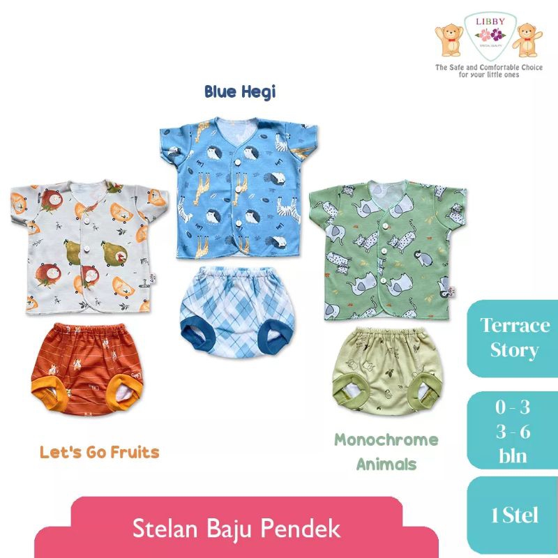 Libby Stelan pendek 0-3 m, 3-6m/Stelan Baby