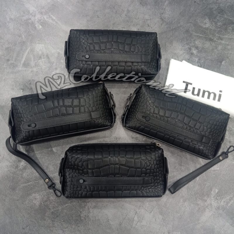 Handbag TUMI LEATHER Pouch/Clutch Tas Tangan impor