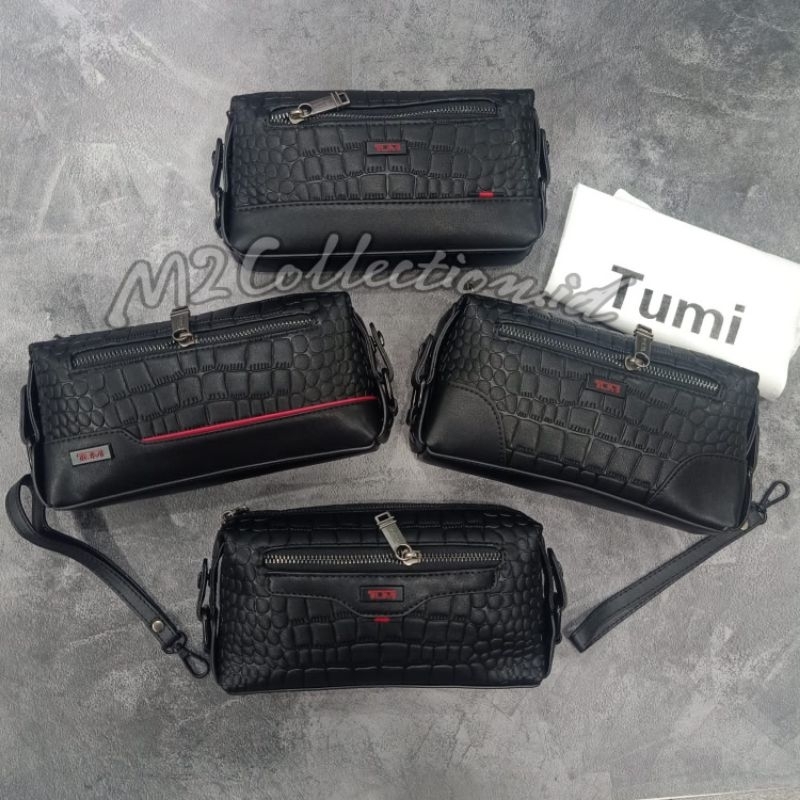 Handbag TUMI LEATHER Pouch/Clutch Tas Tangan impor