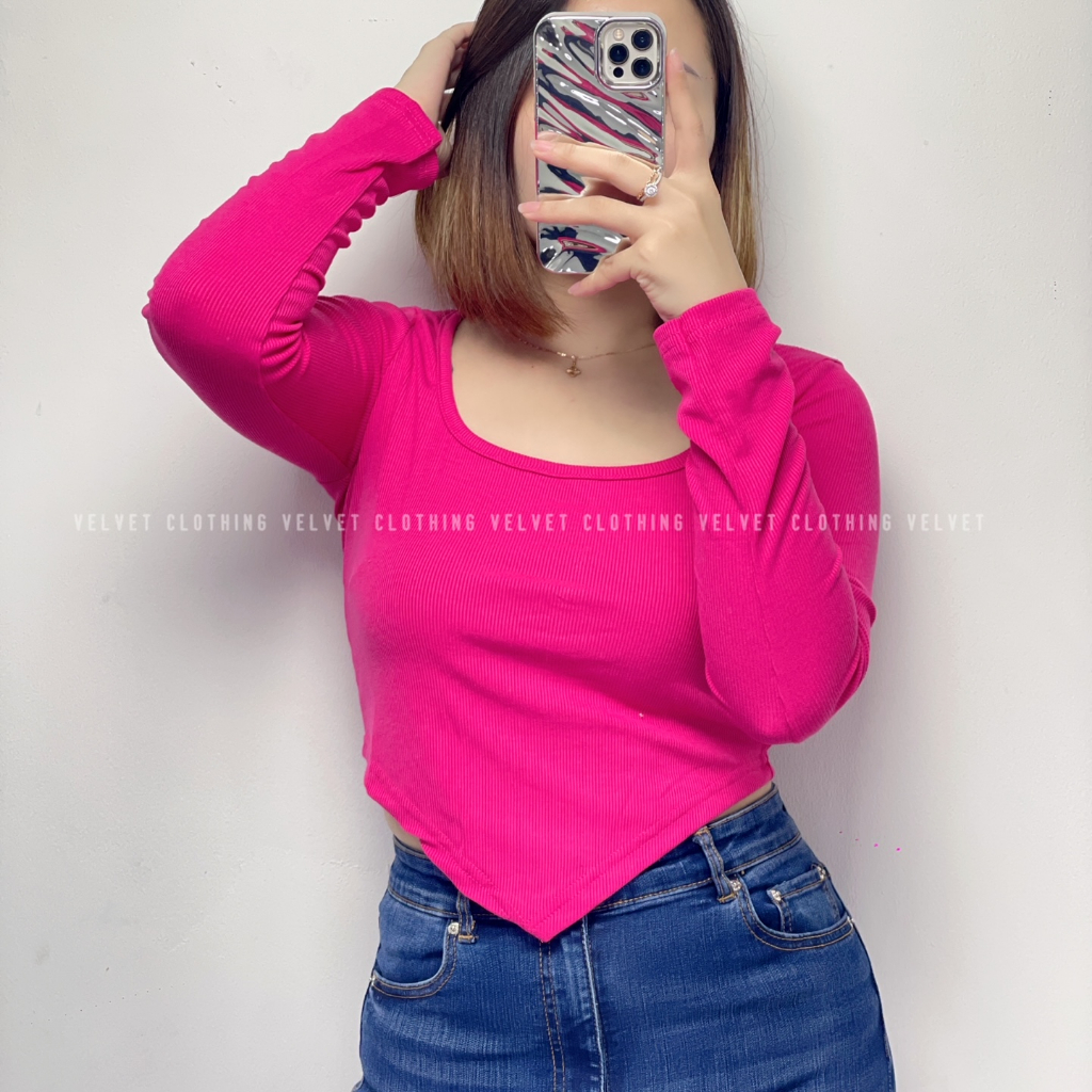 Blouse Long Sleeve Round neck Oval / Atasan Lengan Panjang Knit Wanita 3996