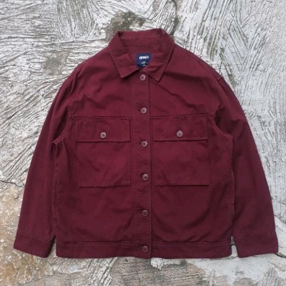 JAKET CANVAS SPAO SECOND | TRUCKER CANVAS SECOND | JAKET CASUAL SECOND