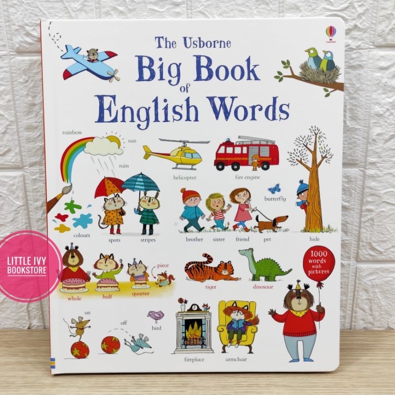 The Usborne Big Book of English Words. Board book. Buku anak import