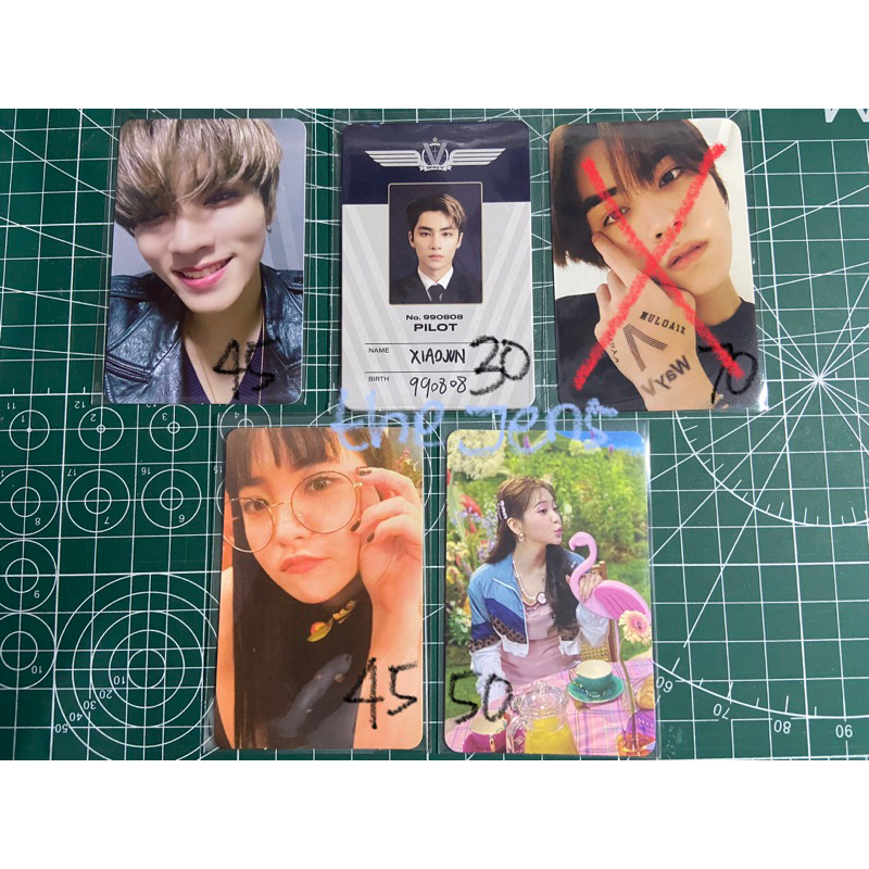 pc photocard xiaojun kick back stranger ver. id card pilot sg22 wayv yeri rookie queendom flamingo s