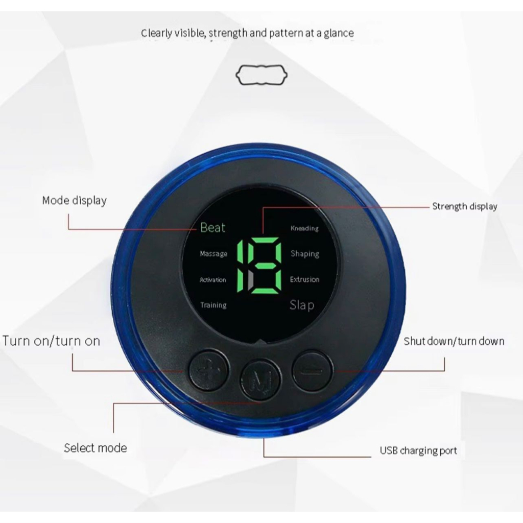 Alat Terapi Pijat Leher Mini Pad Mat Electric EMS Massager Recharging