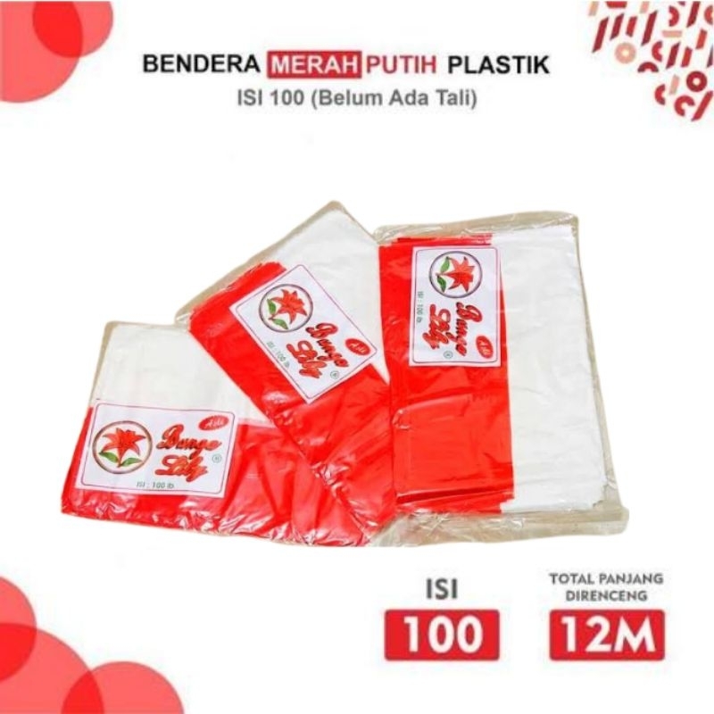 Bendera Plastik Merah Putih