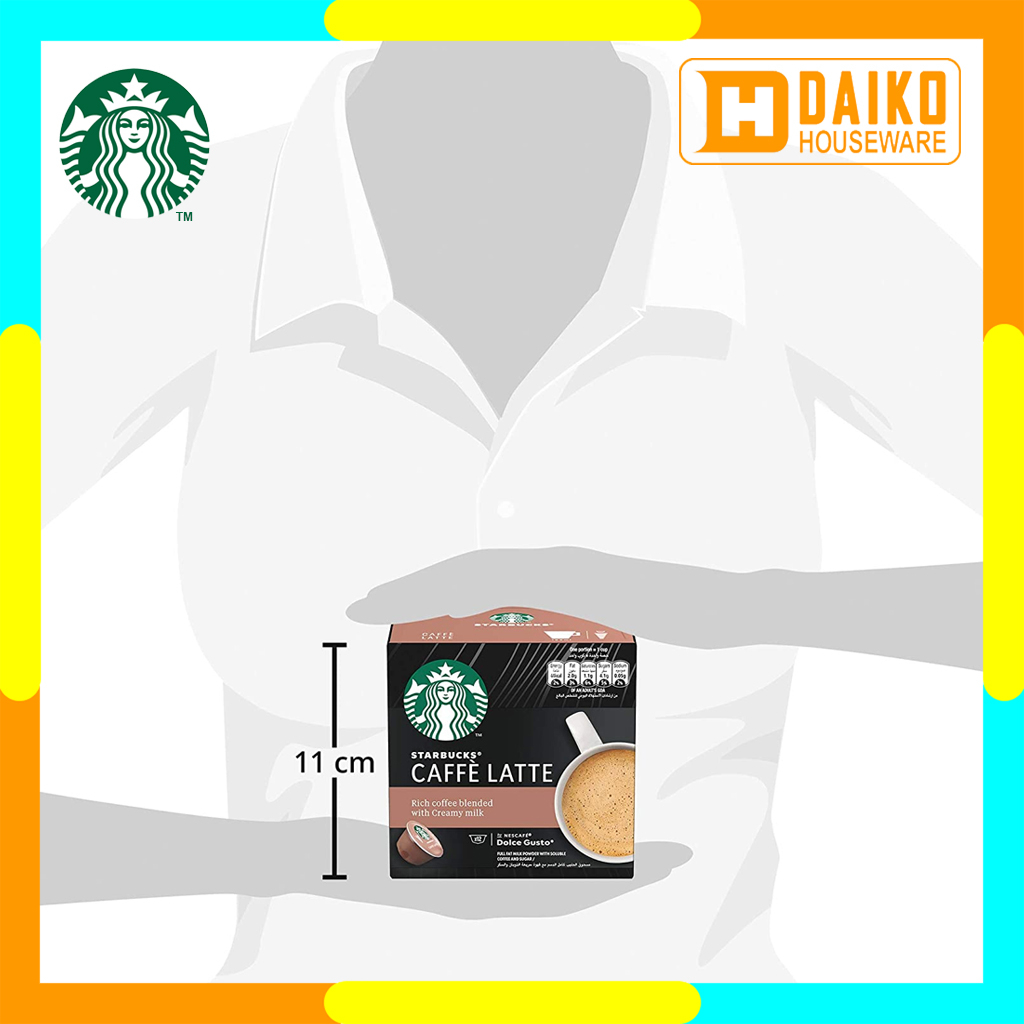 Starbucks Caffe Latte By Nescafe Dolce Gusto Coffe Capsule Original