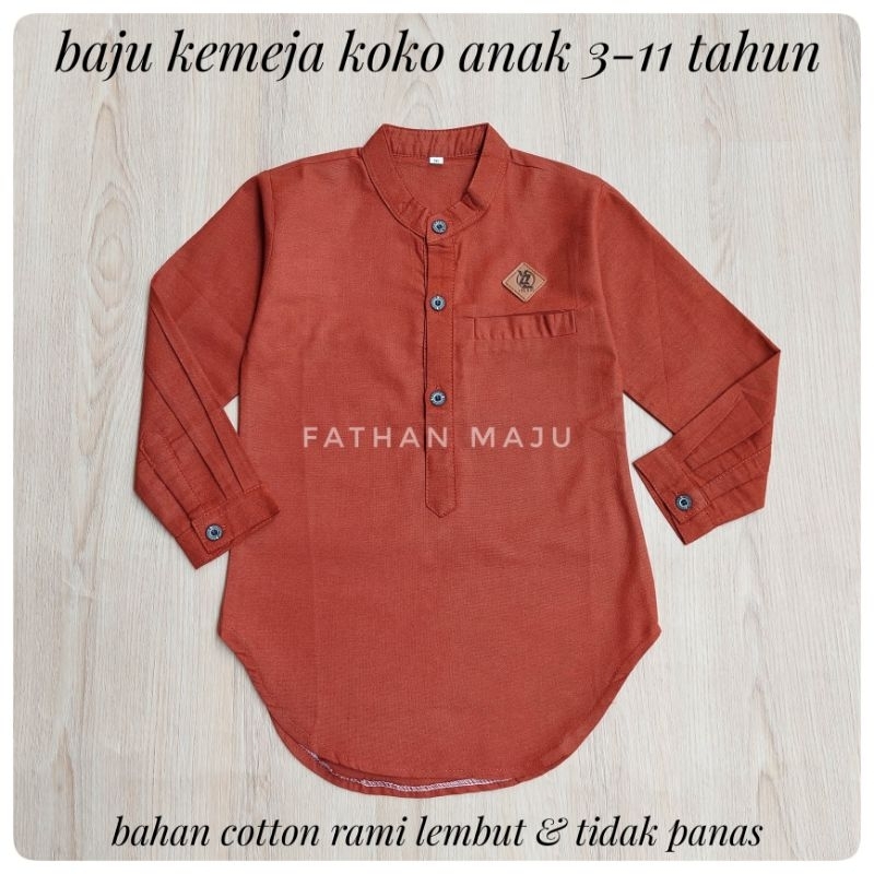 Baju Kemeja Anak Laki umur 4-13 tahun Atasan anak laki Baju anak laki Kemeja Anak laki Terbaru Terlaris