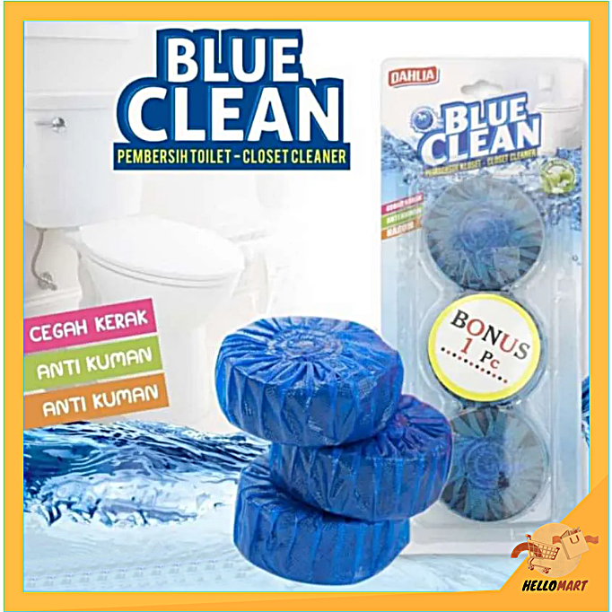 ORIGINAL DAHLIA Blue Clean Pembersih Kloset 2+1pcs / Closet Cleaner / HELLOMARTID