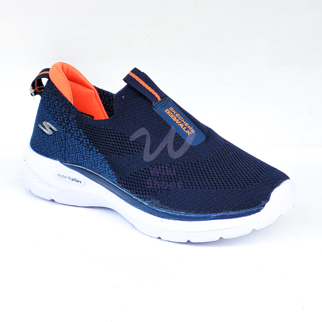 Skechers Go Walk 6 Hyper Pillar / Sepatu Slip On Pria Casual Sneakers / Sepatu Pria Dewasa Tanpa Tal