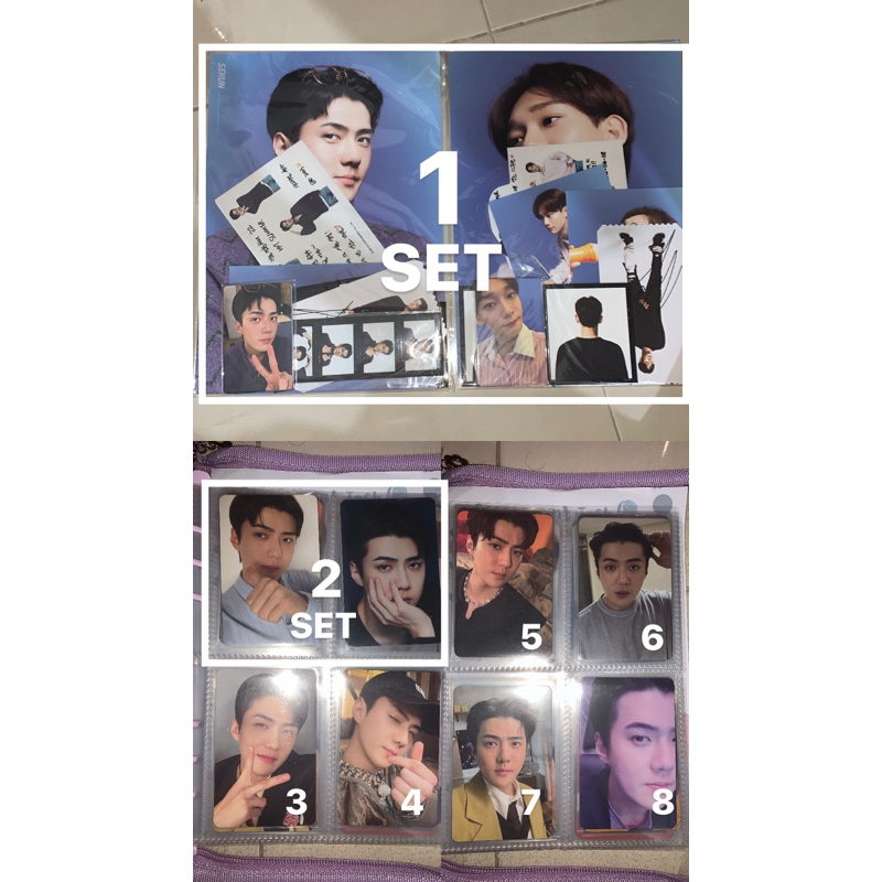 [BACA DESKRIPSI -> WAJIB TAMBAH PACKING] Photocard PC EXO Sehun, Chen Official | Dftf, Ar Clip, shar
