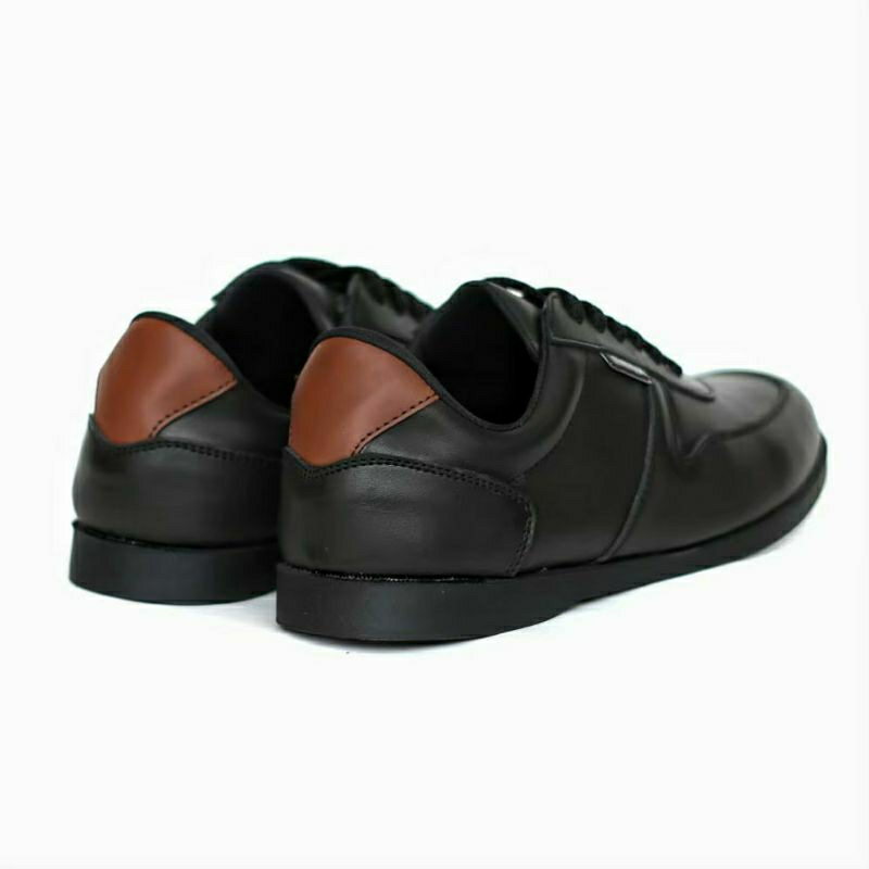 COZENZA Sepatu Casual Pria Oxford Formal Pantofel Tali Hitam Kerja Kantor Trendy Original Kulit Sintetis Premium