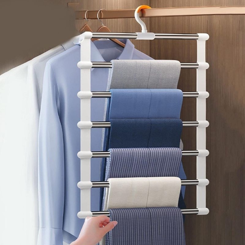 VNIVN 6 Layer Hanger Gantungan Baju Susun Pants Trouser Closet Organizer - VN46