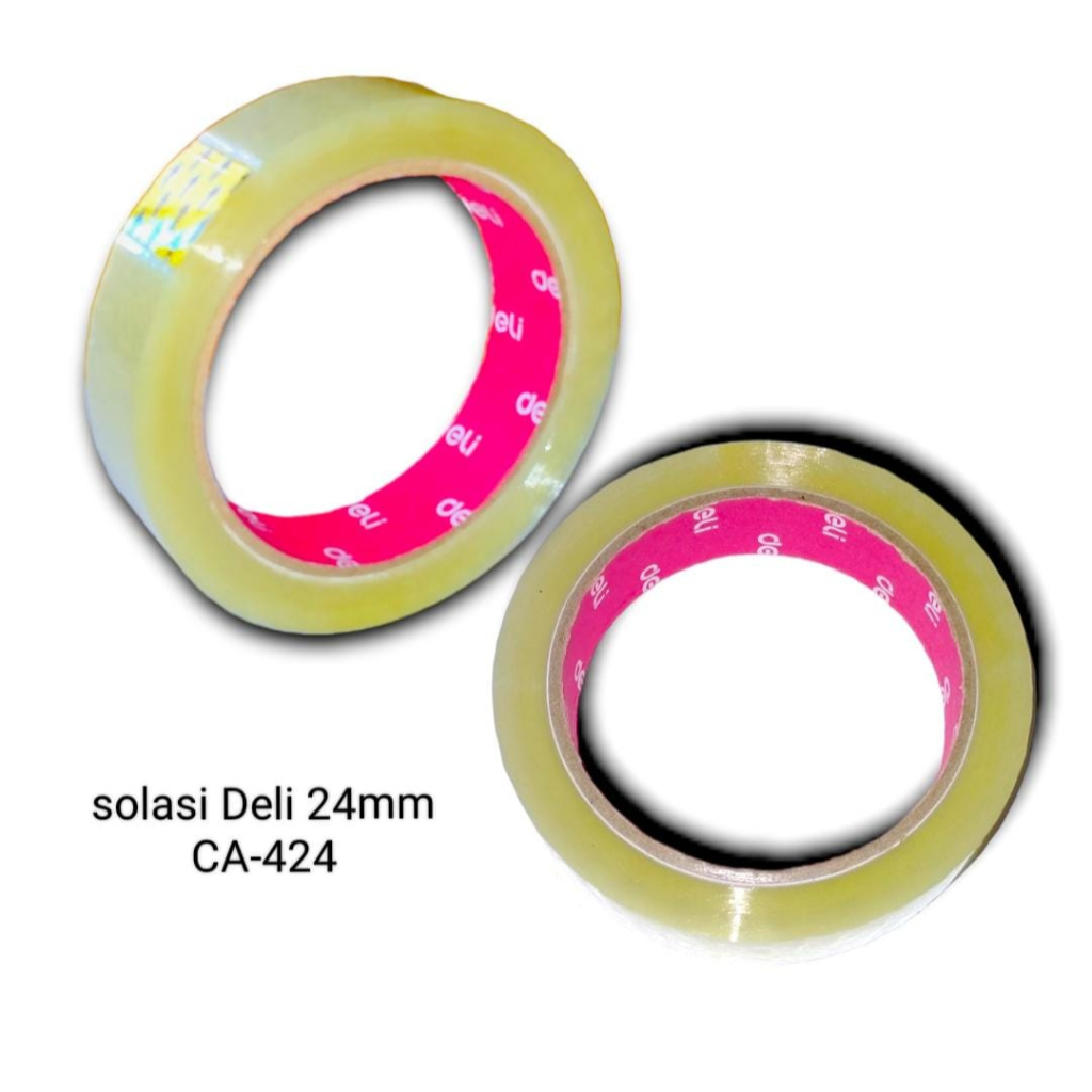 

SOLASI SELOTIP BENING DELI PACKING TAPE 24 MM X 72 YARD EXTRA STRONG KUAT