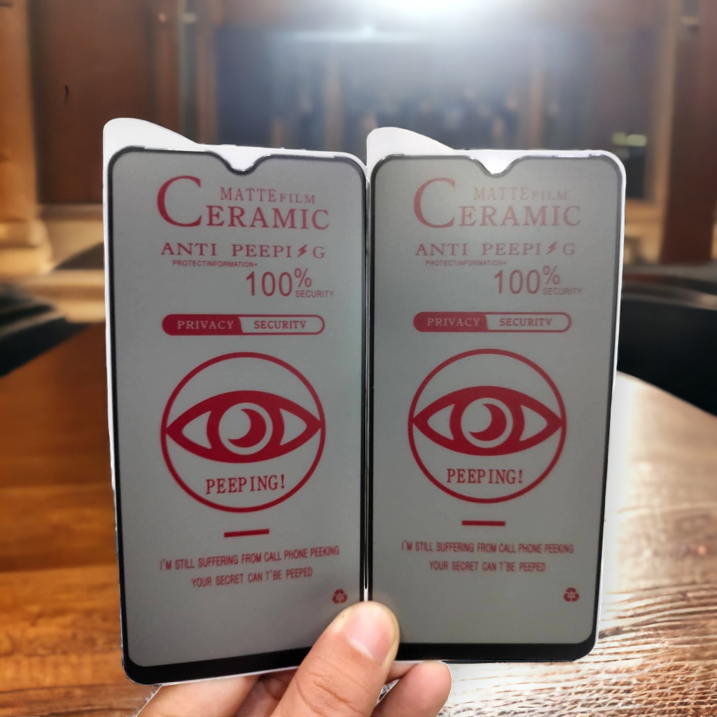 Anti Gores Tempered Glass OPPO F1S OPPO F3 TEMPERED GLASS CERAMIC SPY PRIVACY MATTE