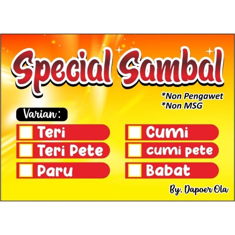 

Special Sambal by Dapoer Ola