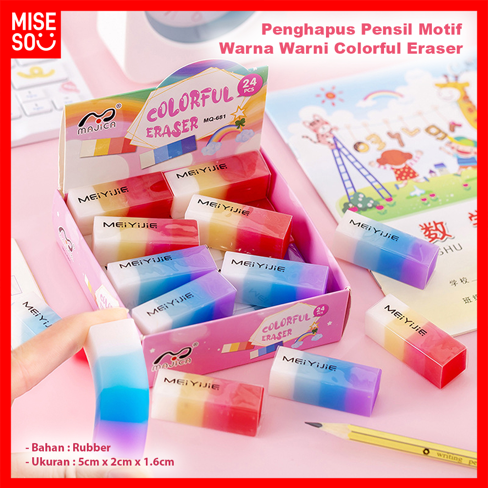 

Penghapus Pensil Motif Colorful Eraser Warna Warni 930