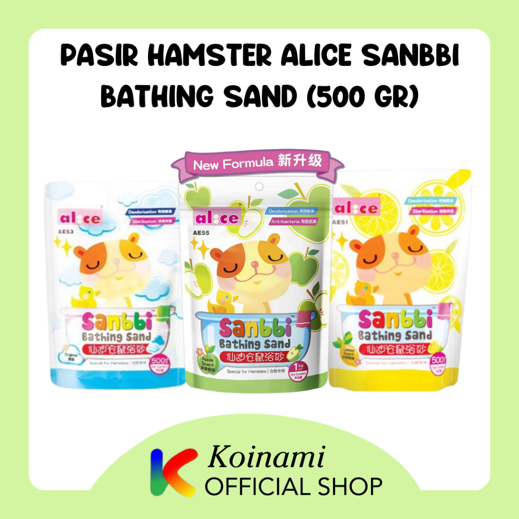 PASIR HAMSTER ALICE SANBBI 500GRAM / BATHING SAND AKSESORIS KANDANG HAMSTER