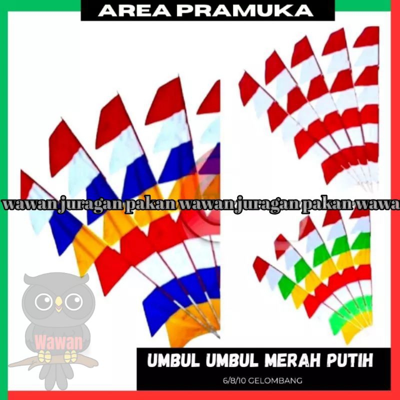 umbul umbul agustusan 12 mata merah putih (grosir)