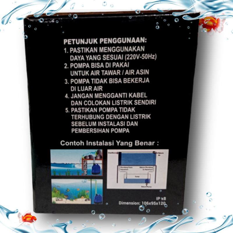 Pompa Kolam Aquarium Air Mancur Hidroponik KANDILA PSP 2200 Z