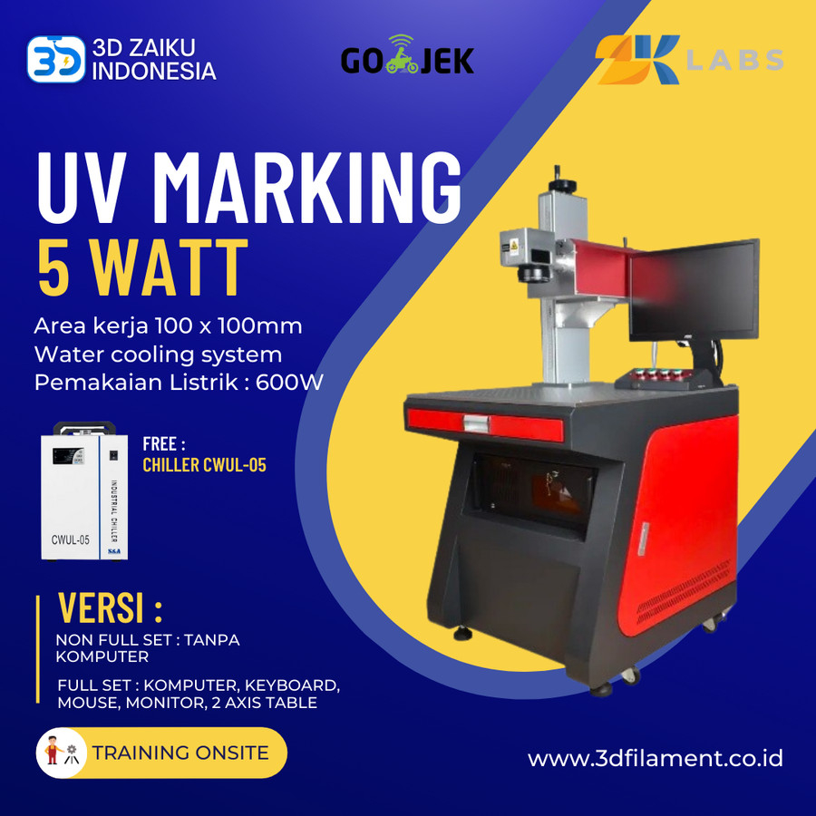 Zaiku Industrial UV Marking Laser Cabinet 5 Watt High Precision Focus