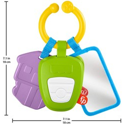 Sale Not Perfect Mainan Bayi Fisher-Price Hit The Road Activity Keys, take-Along Baby Rattle and Teething Toy with Mirror
