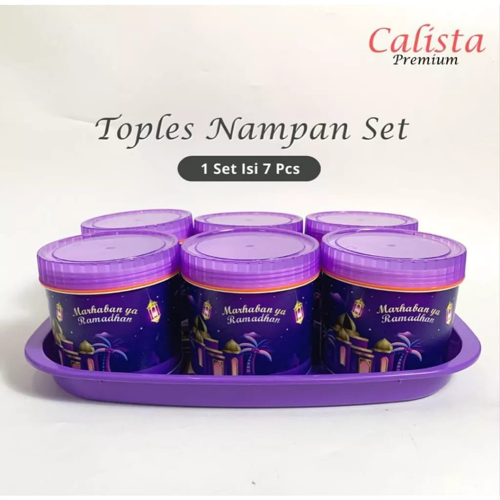 Toples calista tobaki  7 In 1 Set + Nampan / Toples  tonam islamic