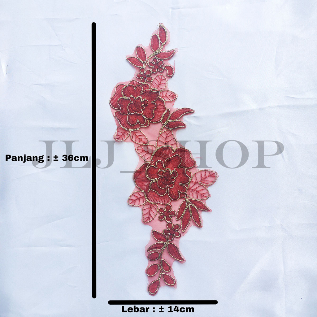 Aplikasi Bunga / Patch Cantik / Brokat Bunga 40130