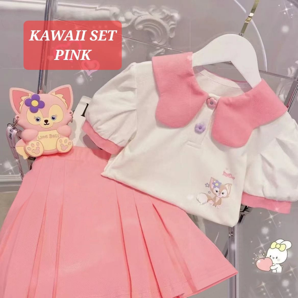 KAWAII SET BAJU SETELANA ANAK PEREMPUAN FASHION KOREA IMPORT SAILOR LUCU