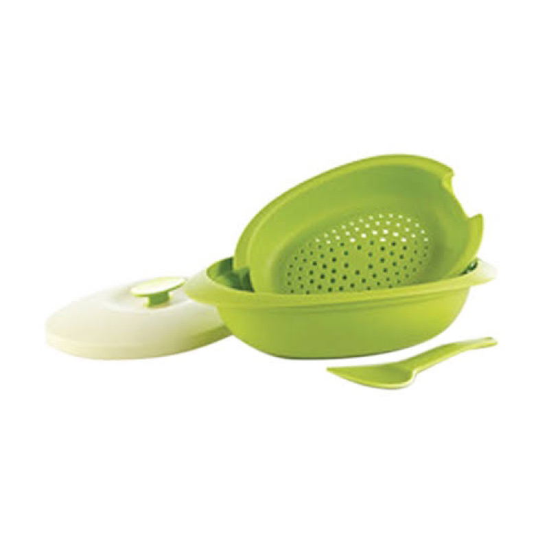 tupperware blossom oval server with colander and spoon free tempat sambal
