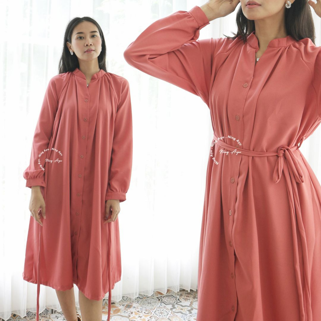 MAMAHAMILBUTIK Baju hamil menyusui Hijab HONEY DRESS - DRO 1016
