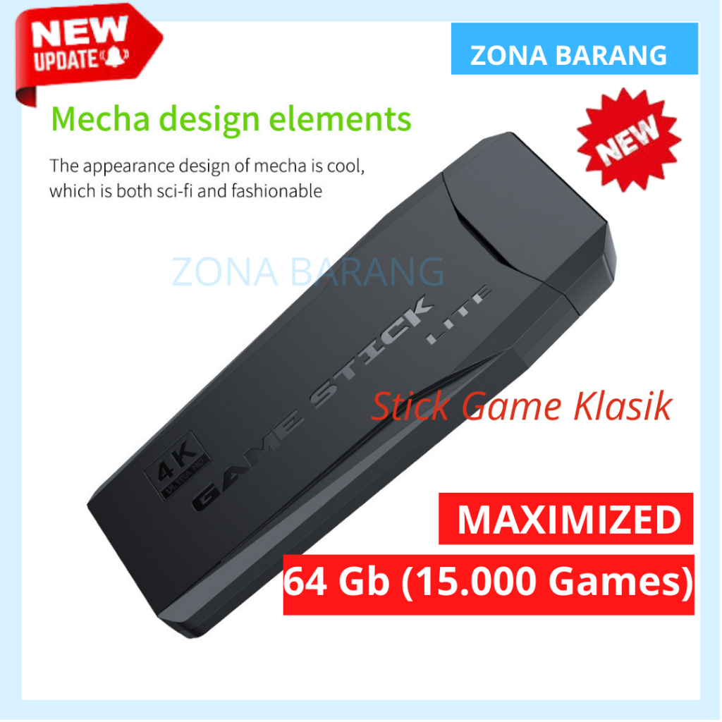 Mini 4K Stik Stick 3500 10.000 Game Games Retro Console Box Wireless Gamepad Nostalgia Gift Hadiah Untuk Game Hiburan Keluarga