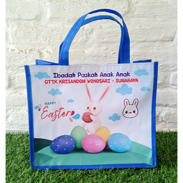 Tas Natal Paskah Diakonia Marturia Custom Nama Tas Sekolah Minggu Gereja Murah Goodie Bag Christmas Xmas Easter Murah TEebal