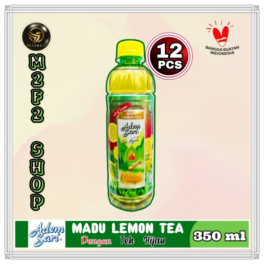 

Adem Sari Herbal Madu Lemon Tea | Teh Hijau Botol Pet 350 ml (Kemasan 12 Pcs)