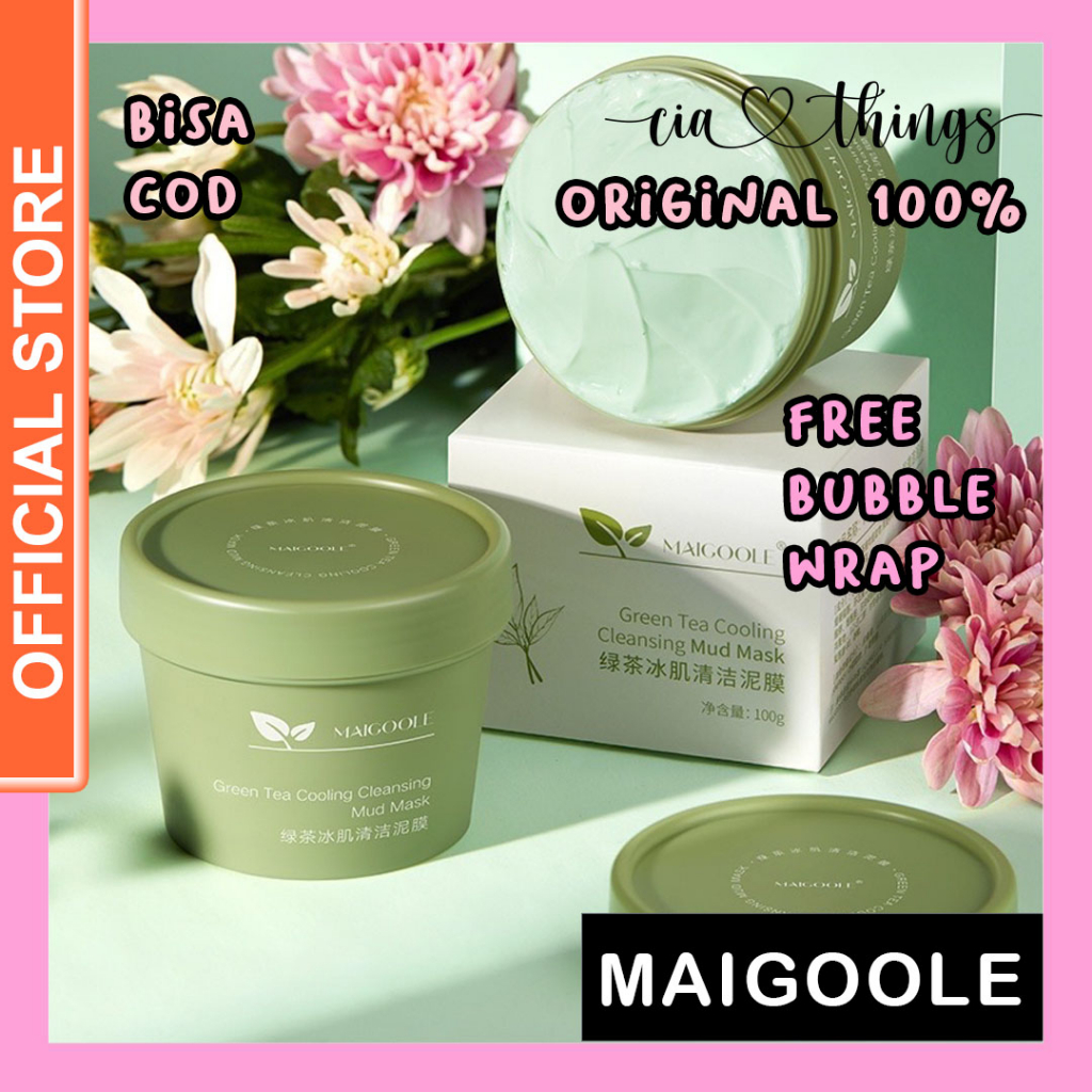 Maigoole Green Tea Clay Mask Masker Wajah Green Tea Pore Clean Clay Mask - 100gr