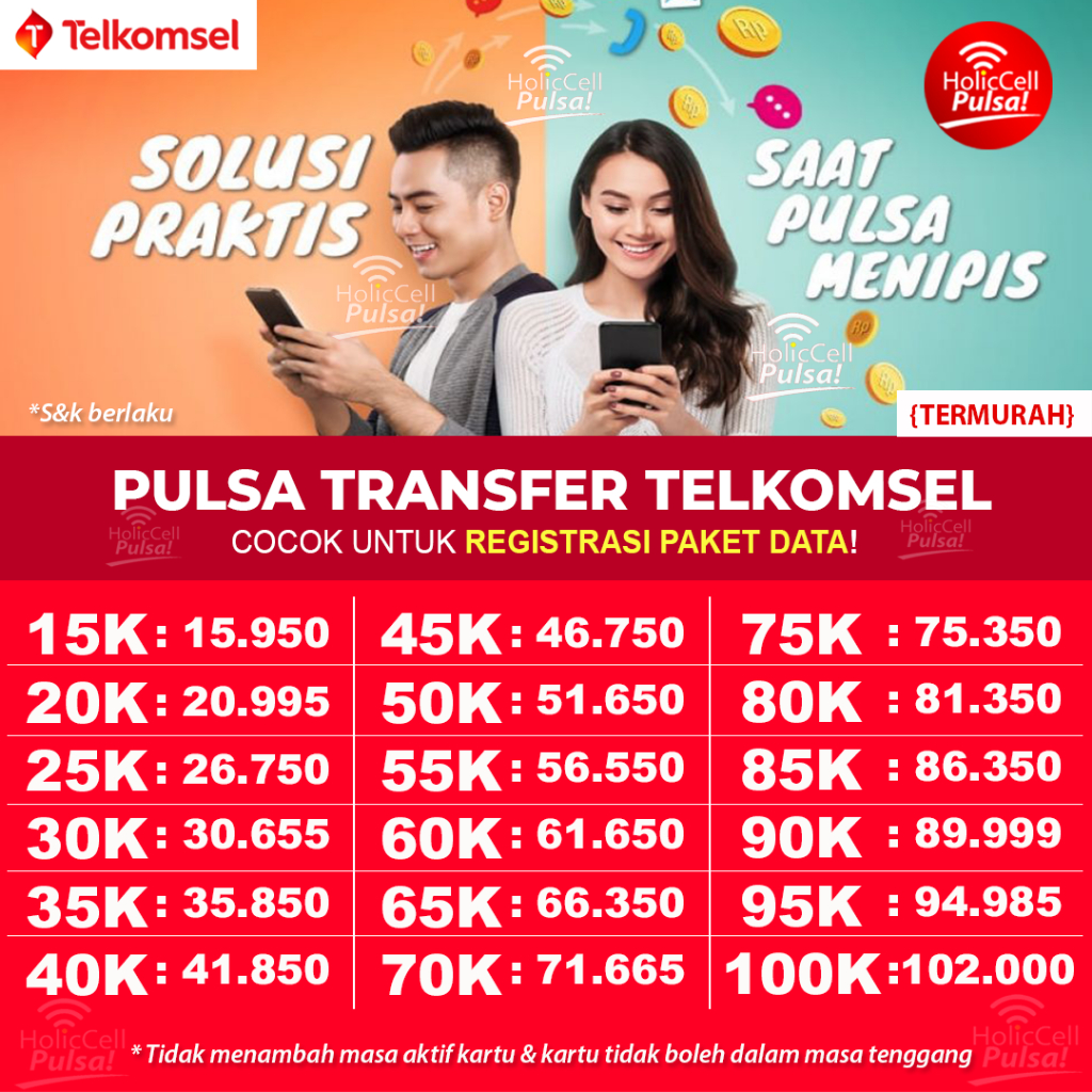 PULSA TRANSFER TELKOMSEL NOMINAL 15.000 - 100.000 I WAJIB BACA DESKRIPSI PRODUK