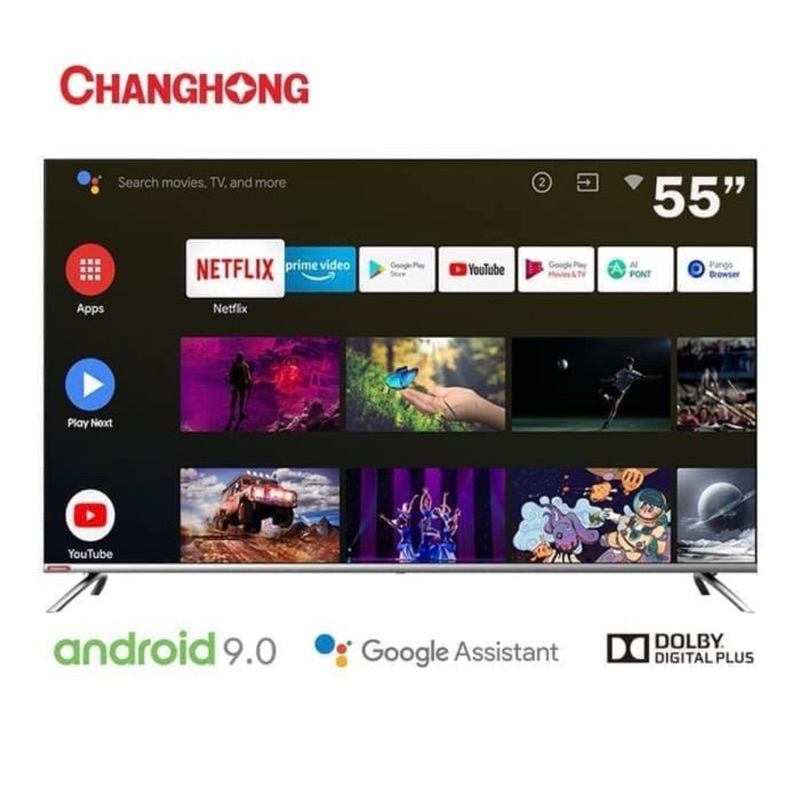 CHANGHONG H7 55 INCH SMART ANDROID TV YOUTUBE