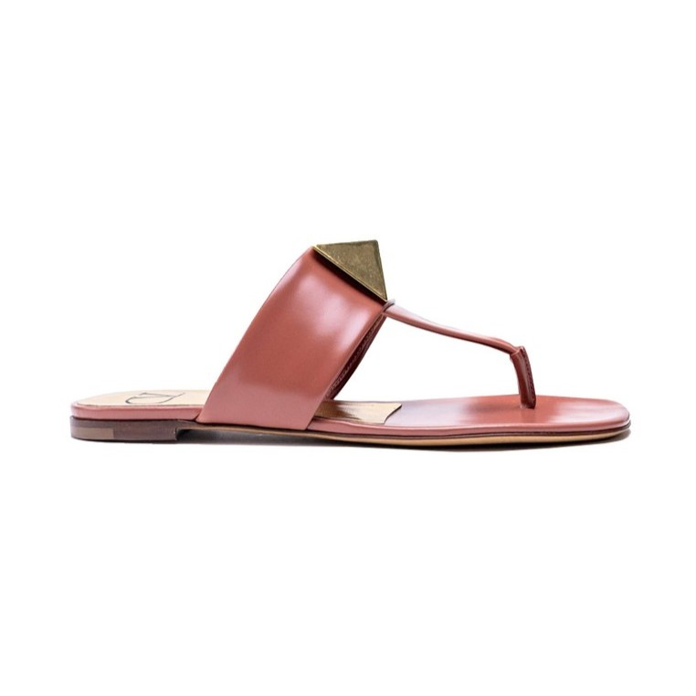 VLTN Garavani One Stud Thong Sandal Ginger Bread