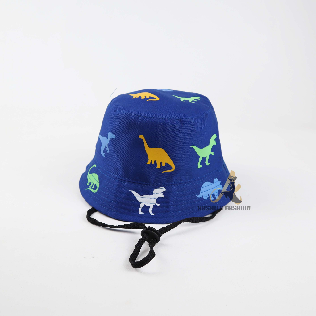 Topi Bucket Anak Peremuan Laki Laki Sablon Dino Banyak Part2