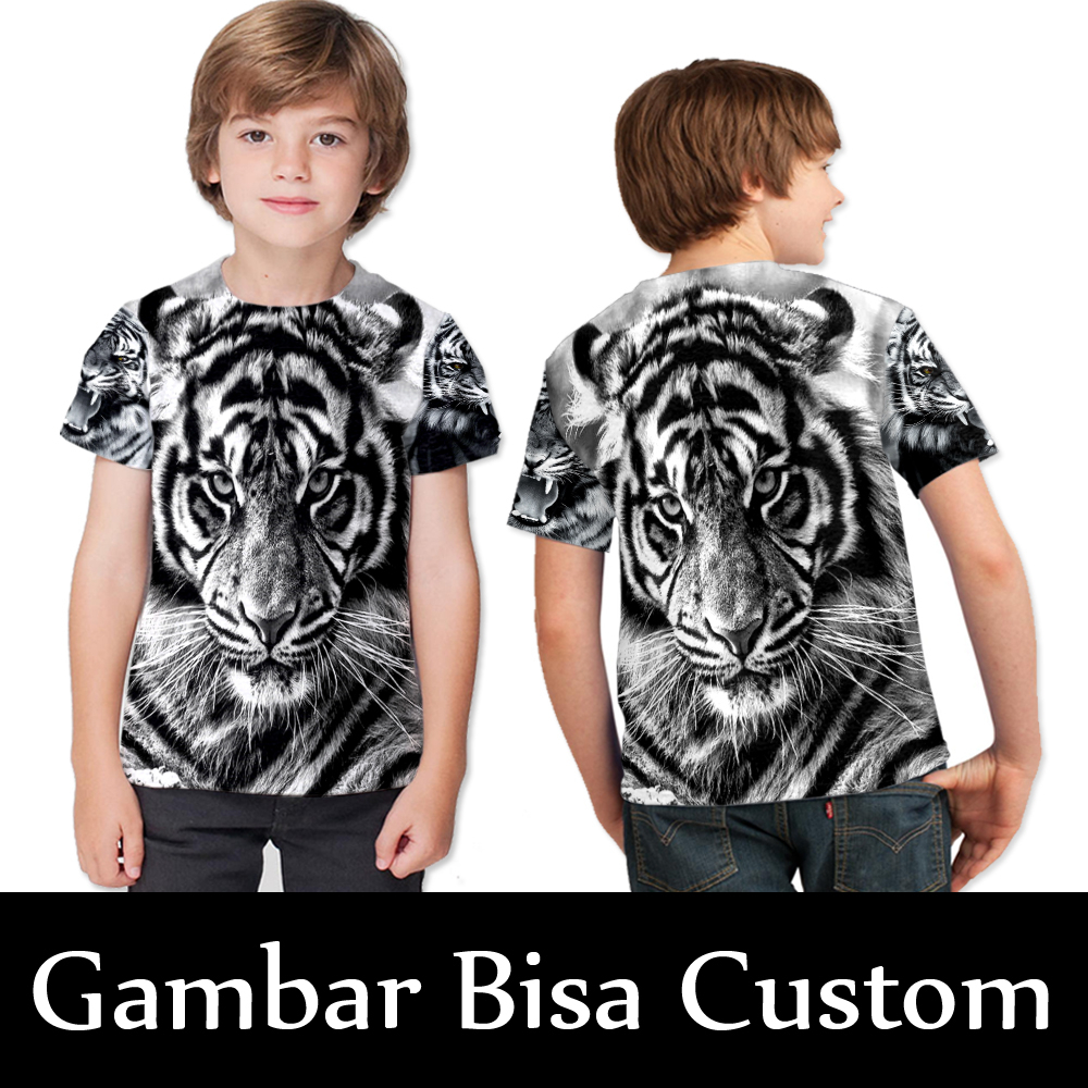 Kaos Anak Harimau Tiger Fullprint / Baju T-Shit Anak Harimau Terbaru