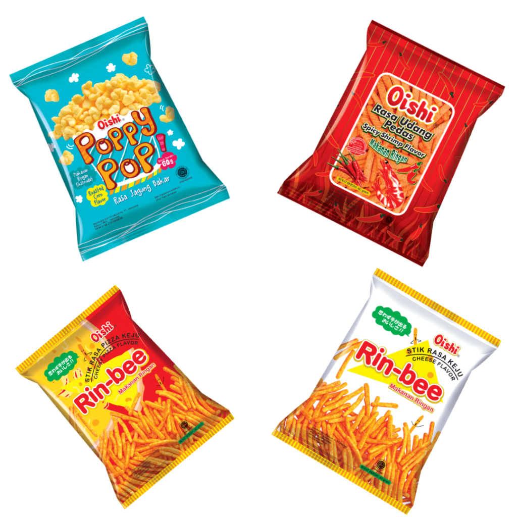 OISHI RIN-BEE/UDANG PEDAS/POPPY POP 60gr